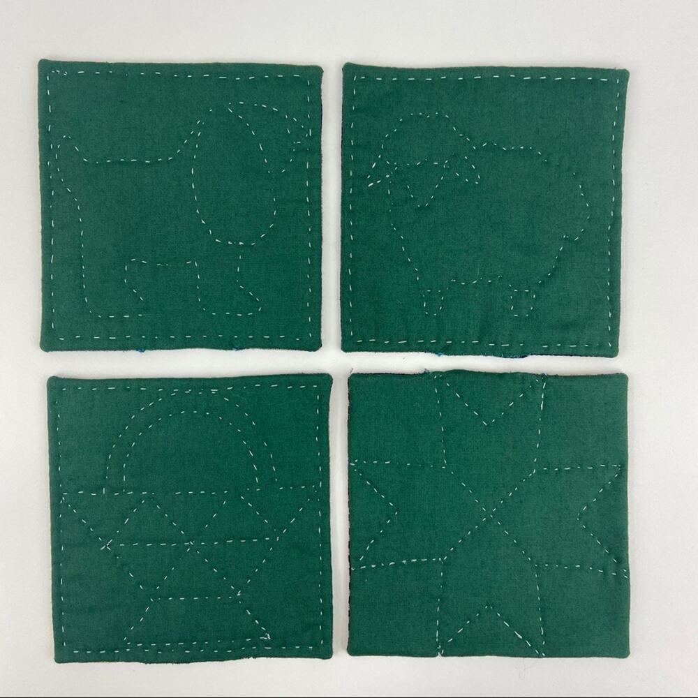 Handmade Quilted Coaster Rustic Farmhouse - Picture 3 of 3